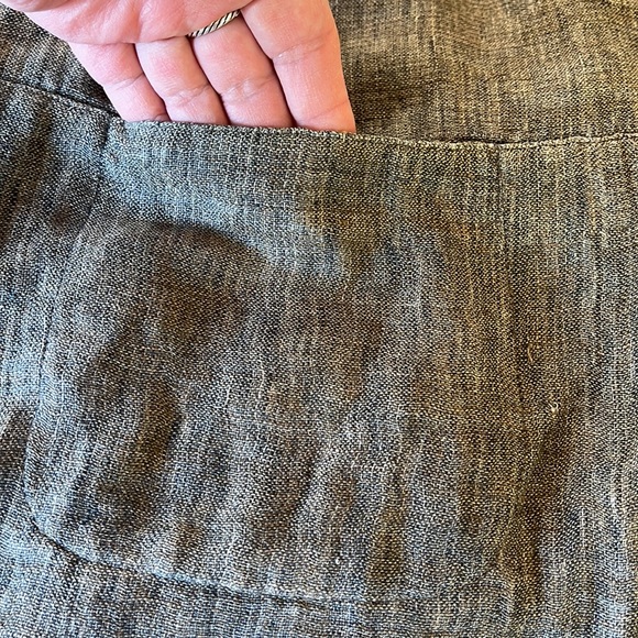 EILEEN FISHER Size 3X 100% Linen Textured Fabric 4-looped Button close $398 NEW - Picture 13 of 16